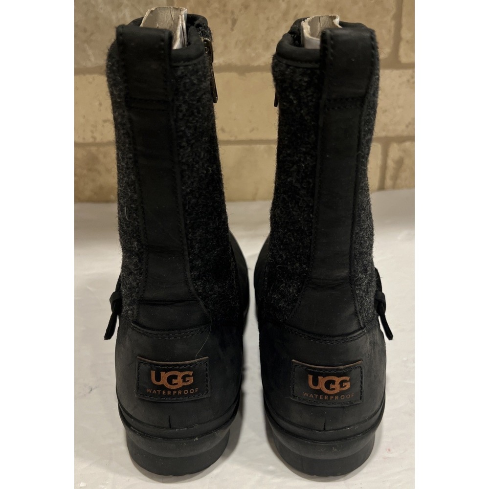 UGG Australia Robbie 1017377 Black Women's Zip Waterproof Boot Size 7.5‎ - Picture 4 of 9